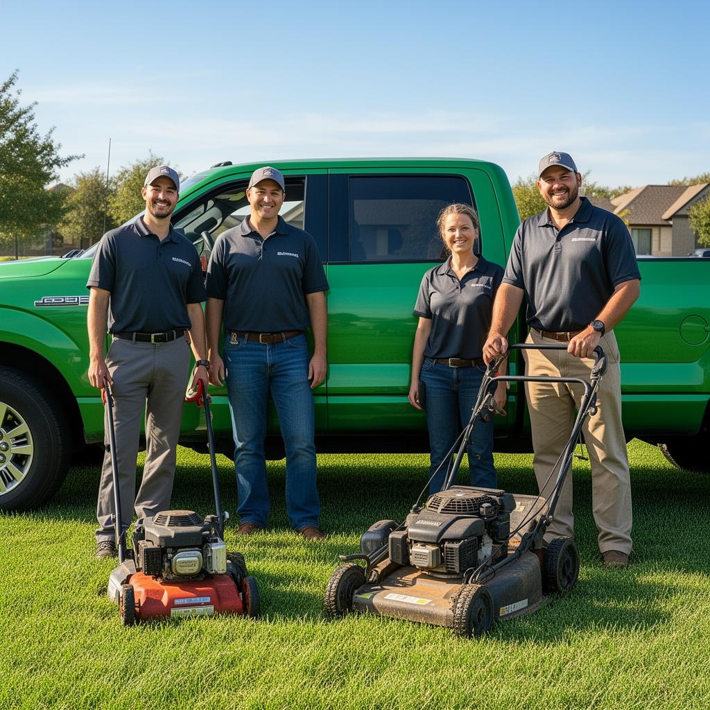 The Ground Control lawn care team